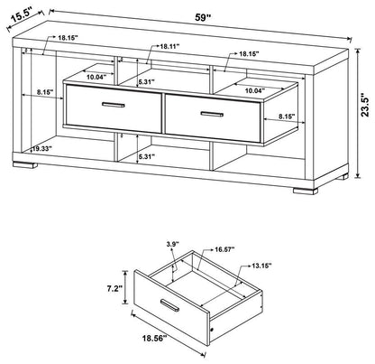 Darien - 2-Drawer Engineered Wood 59" TV Stand