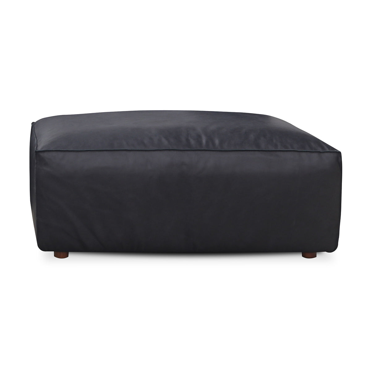 Form - Leather Ottoman - Vantage Black