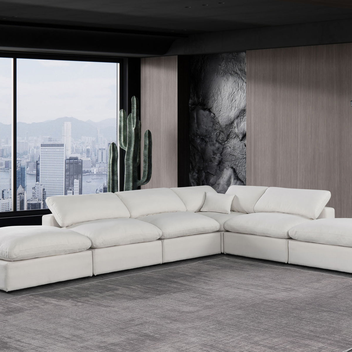 Comfy - 6 Piece Linen Modular Sectional