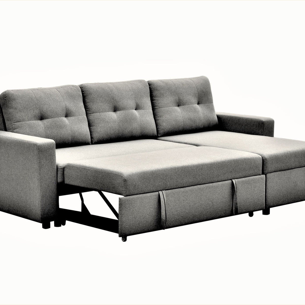Convertible L Shaped Sectional Sleeper Sofa Bed, Saving Pull Out Couch