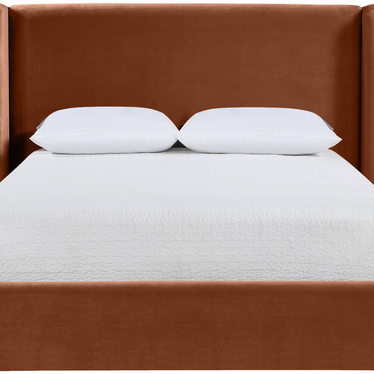 Kendall - Velvet Upholstered Bed - Cognac
