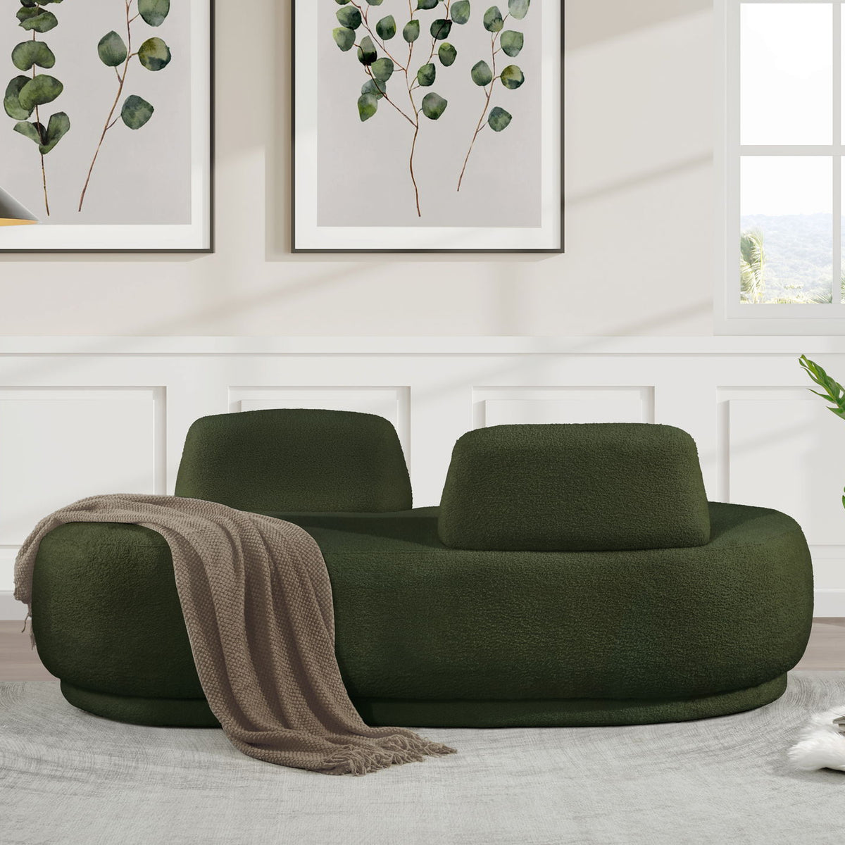 Argyle - Teddy Fabric Chaise / Loveseat