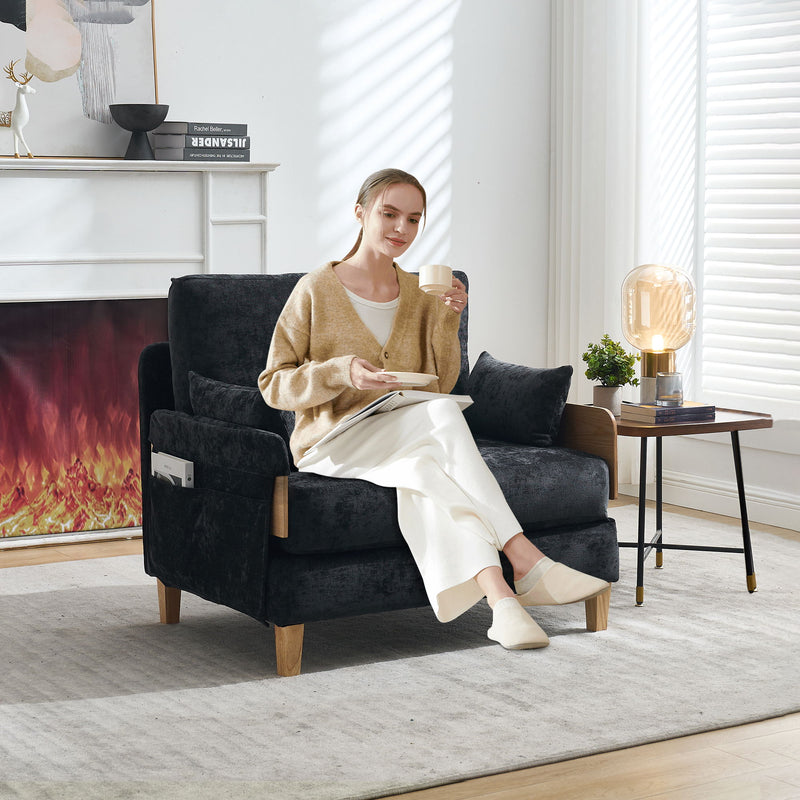 Mid Century Modern Foldable Sofa Bed, 3 In 1 Convertible Sleeper With 3 Pillows