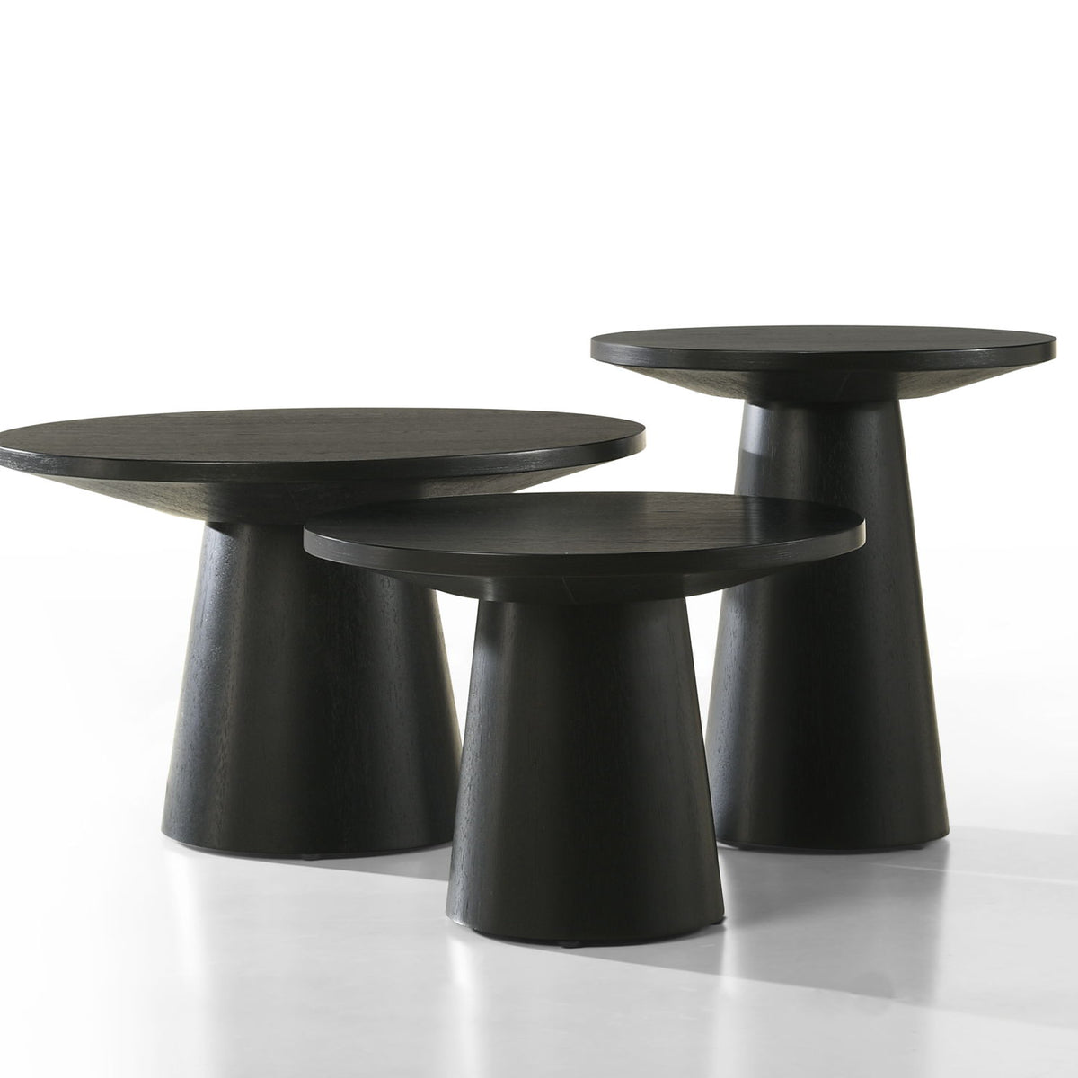 Jasper - 3 Piece Coffee, End, And Console Table (Set of 3) - Ebony Black