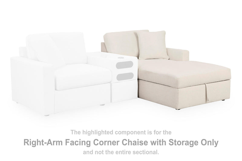 Modmax - RAF Corner Chaise With Storage - Oyster
