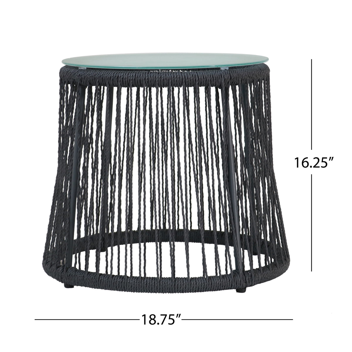 Boho Southport - Side Table With Glass Top