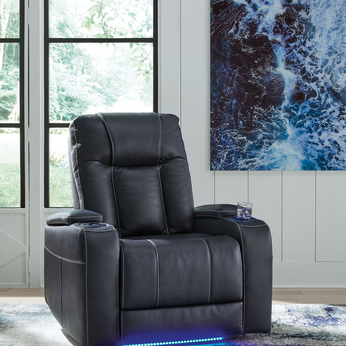 Feazada - Power Recliner With Adj Headrest