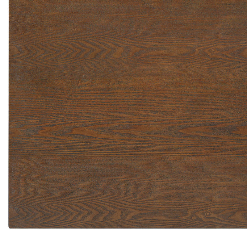 Dark brown wood-grain panel for desk surface