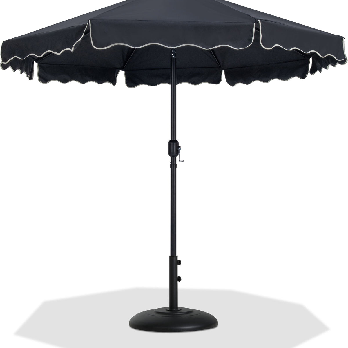 Amalfi - Patio Umbrella - Black Base / Black Pole