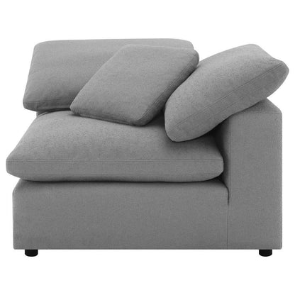 Raleigh - Boucle Upholstered Corner Chair - Gray