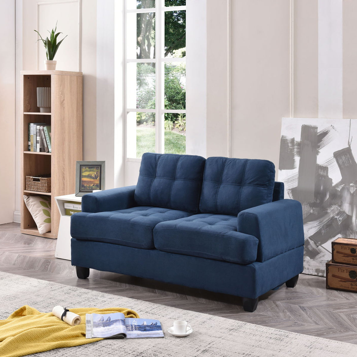 Stylish Transitional Loveseat For Two