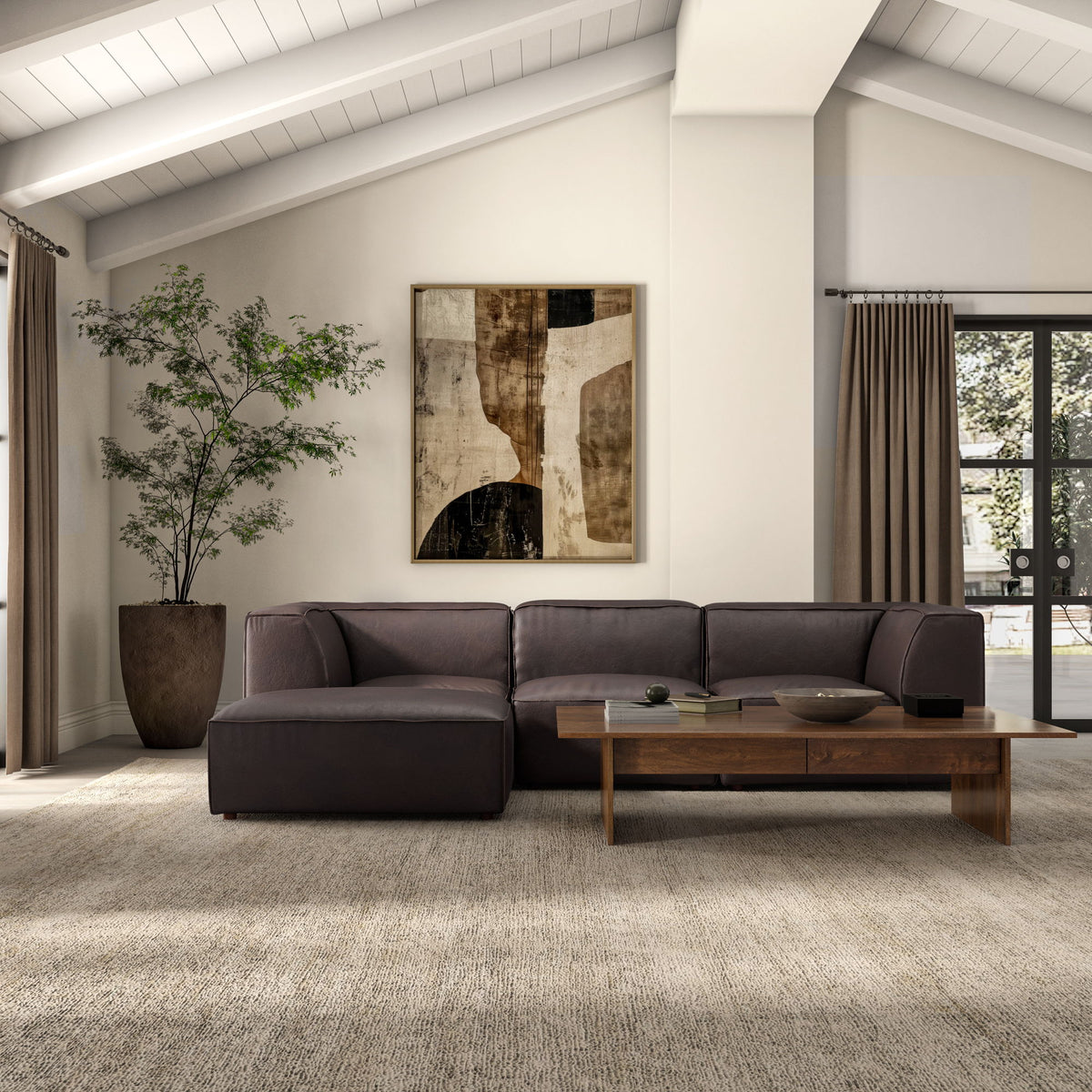 Form - Nook Modular Sectional - Espresso Brown