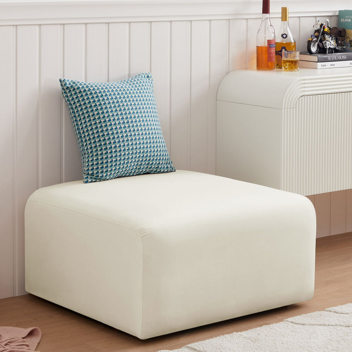 Arc - Velvet Ottoman