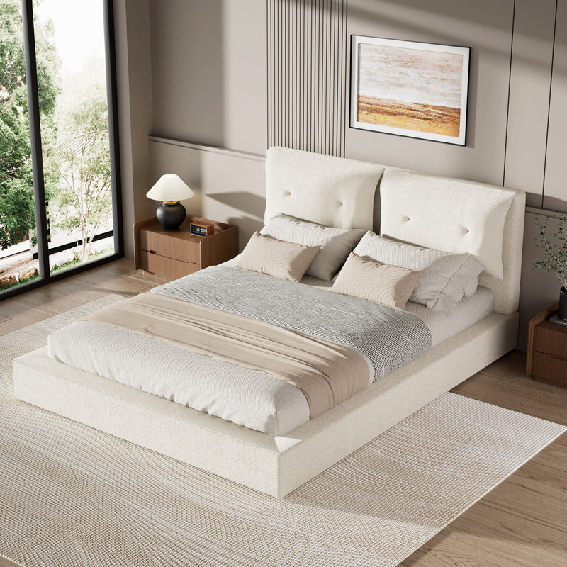Airframe - Upholstered Bed Frame With Double Layered Upholstered Headboard
