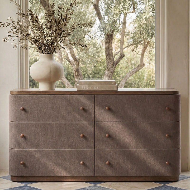 Simone - 6 Drawer Dresser - Brown