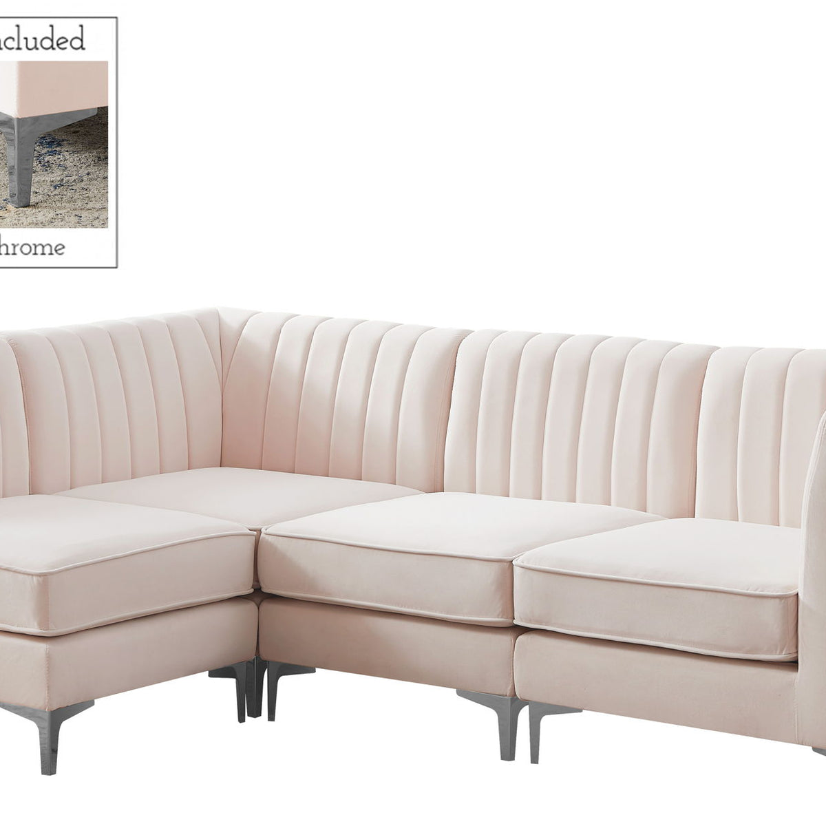 Alina - 4 Piece Modular L-Shaped Sectional
