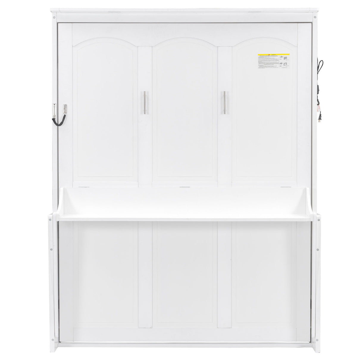 Murphy Bed With Desk, LED Lights & USB Charging Station