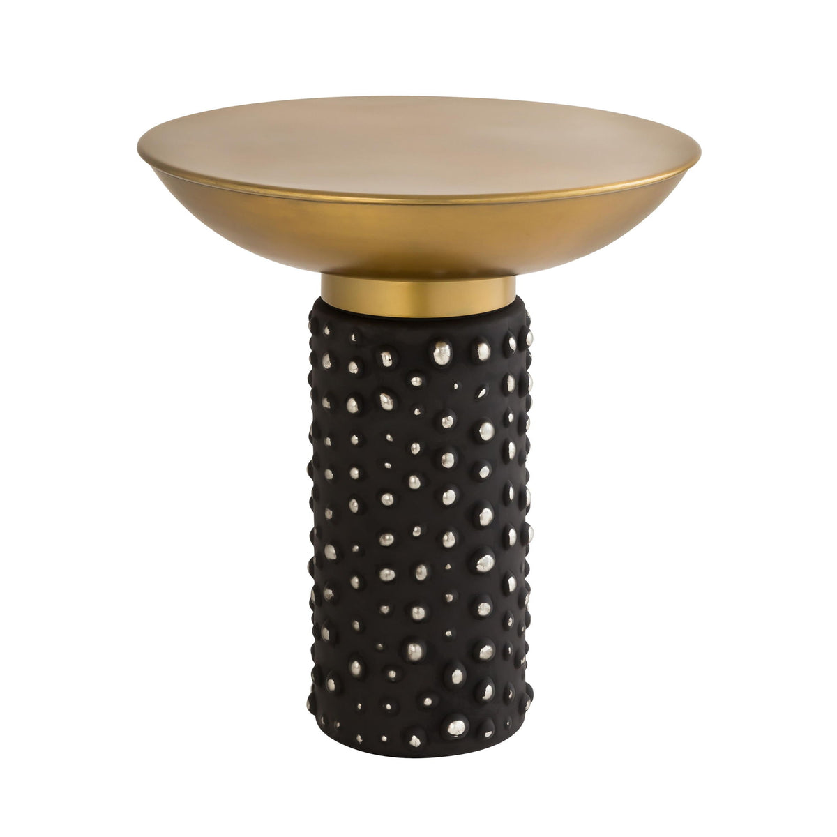 Blaze - Glass / Brass Side Table - Light Brown