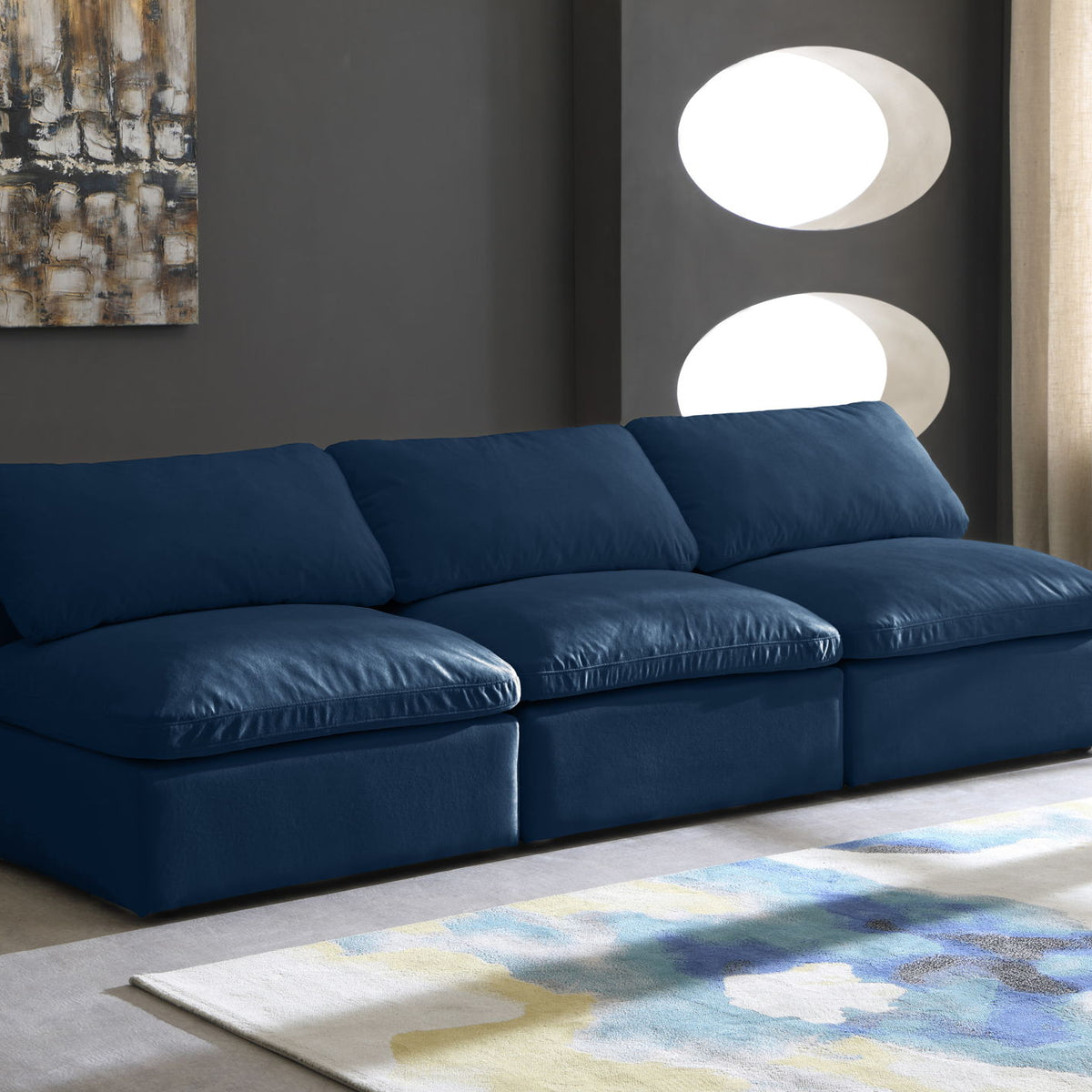 Plush - Modular Armless 3 Seat Sofa