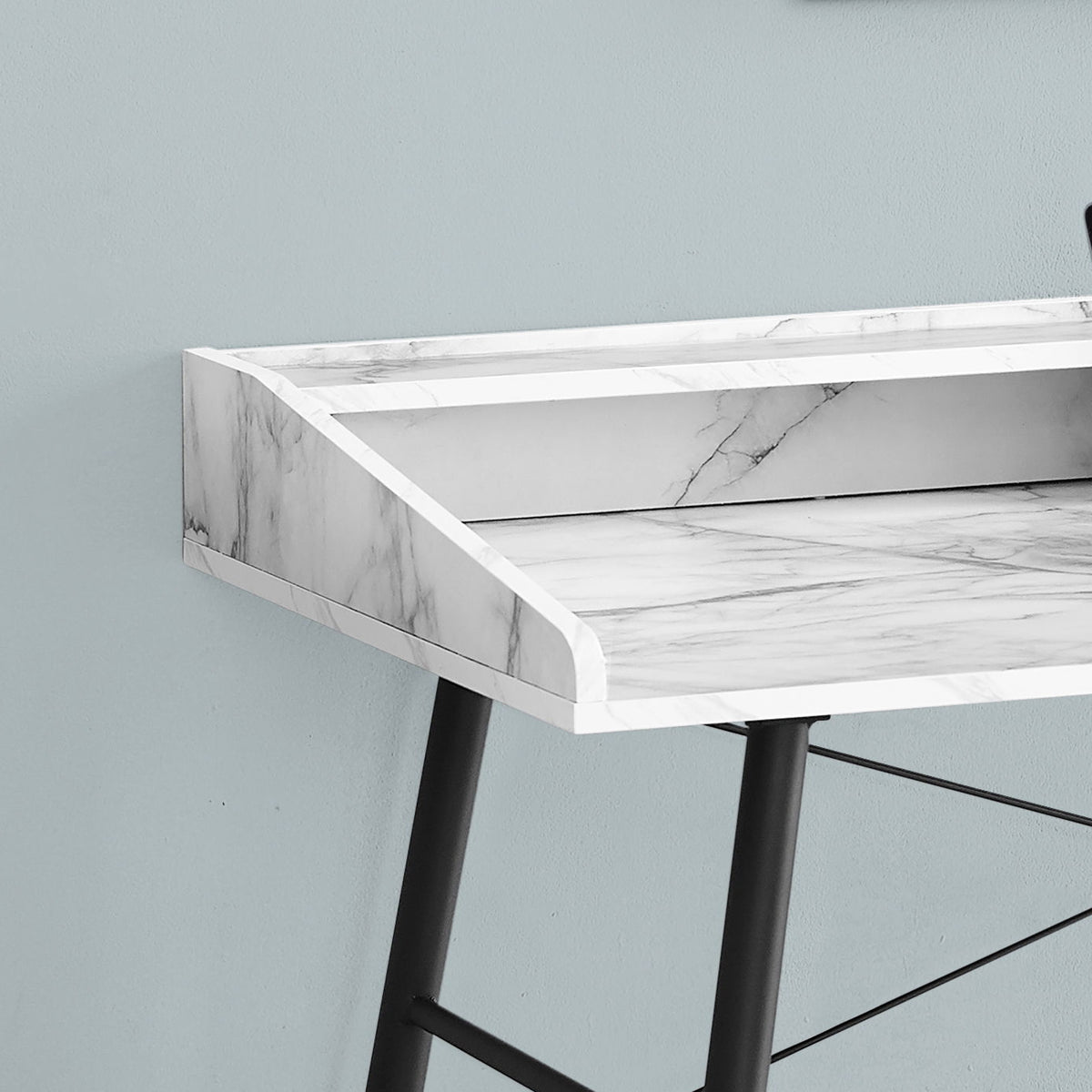 Computer Desk For Home Office, Laptop Storage Shelves, Contemporary & Modern