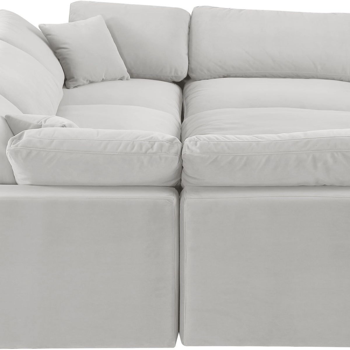 Comfy - 6 Piece Velvet Sectional
