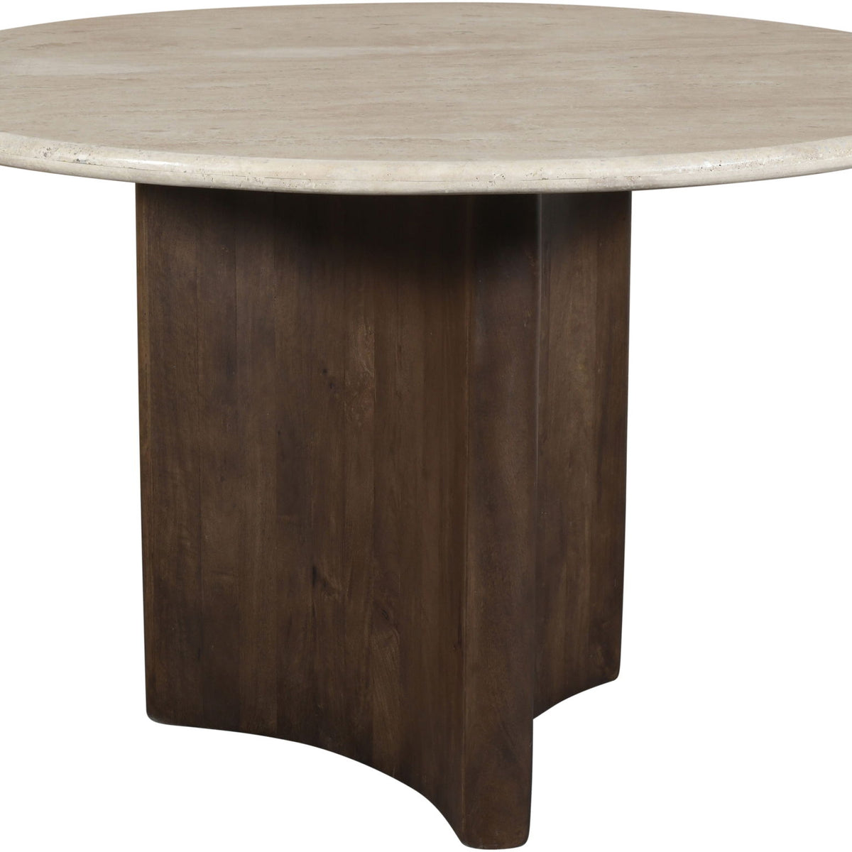 Pietra - Travertine And Mango Wood Dining Table