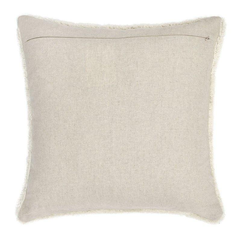 Ivory 16x36 throw pillow back panel in solid textured fabric