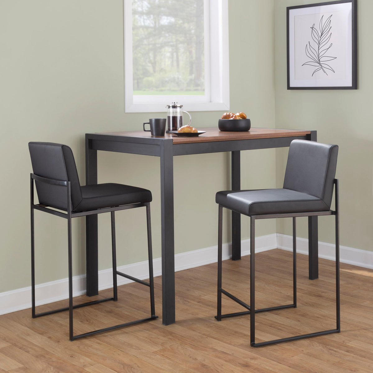 Fuji - Contemporary High Back Barstool Elegant Design