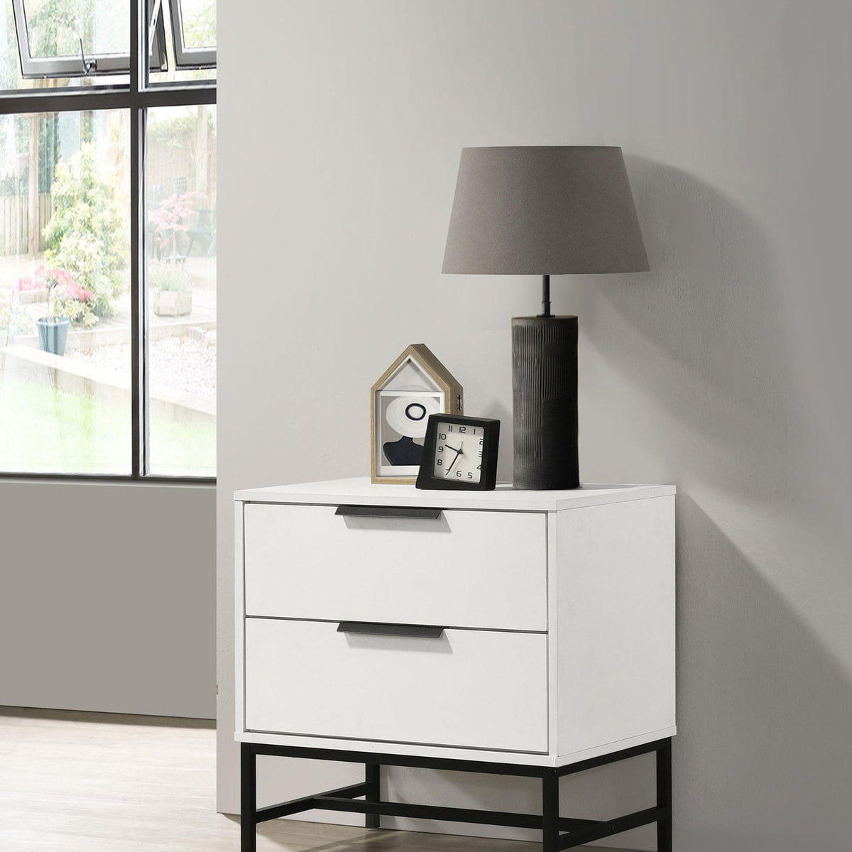 Sonora 2-drawer Nightstand Bedside Table White