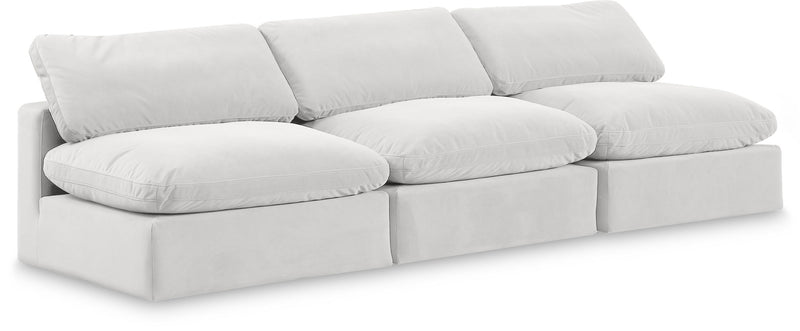 Comfy - Velvet Modular Armless Sofa 3 Seats