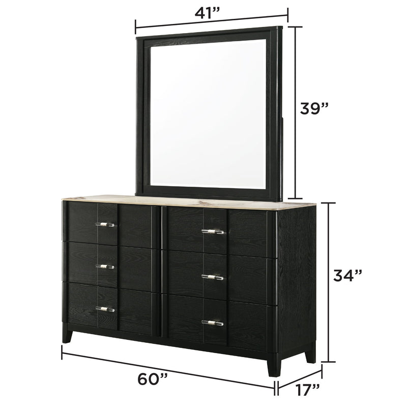 Opel - Bedroom Mirror - Black
