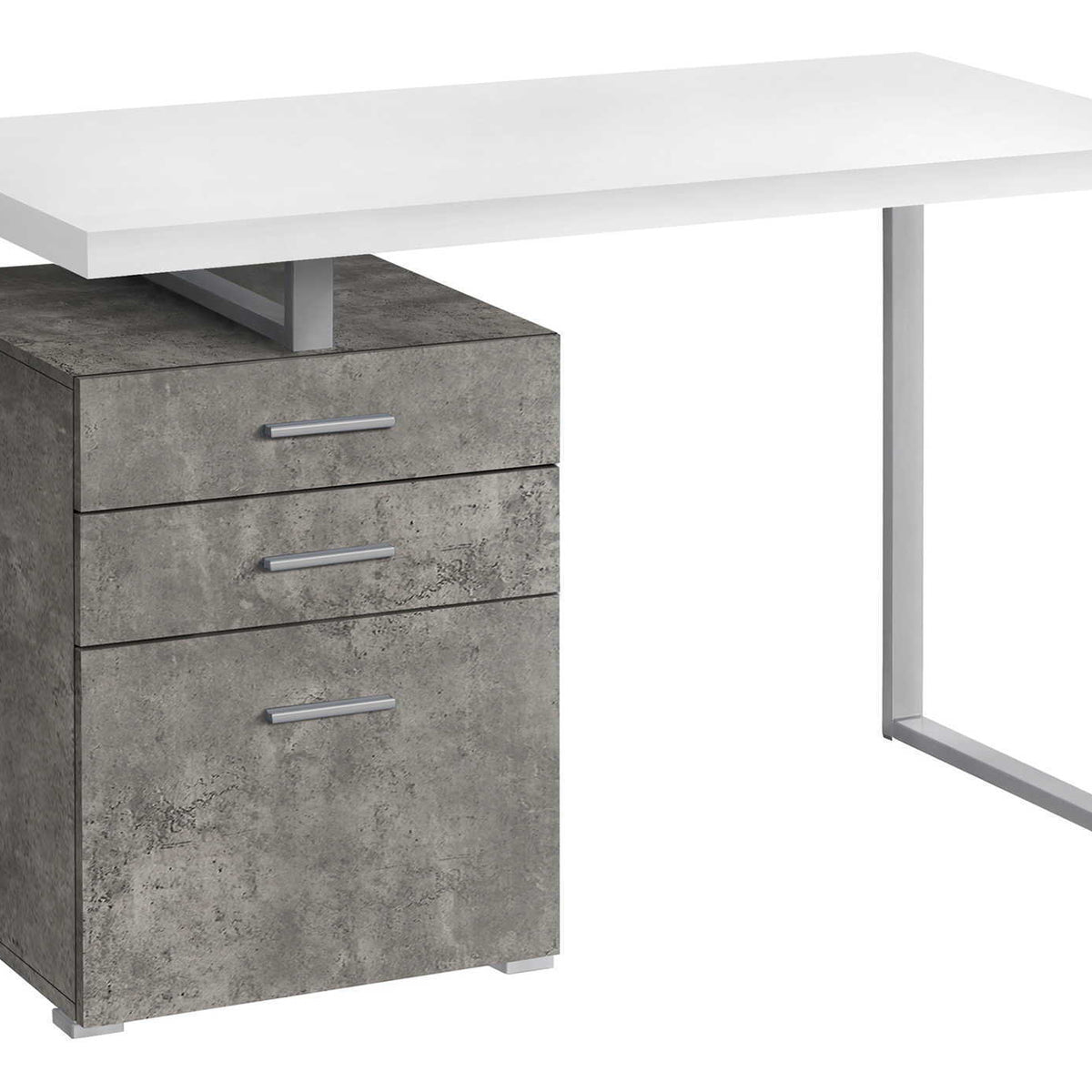 Computer Desk Left Right Set-Up Storage Drawers For Home Office