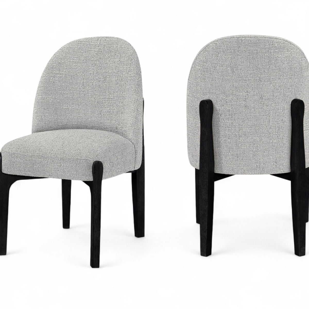 Torino - Upholstered Dining Chair With Brushed Black Base (Set of 2)