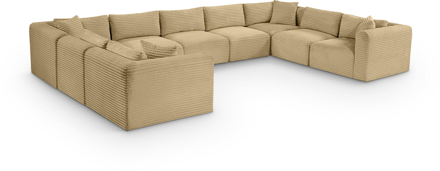 Shaggy - Fabric 9 Piece Modular U-Shaped Sectional