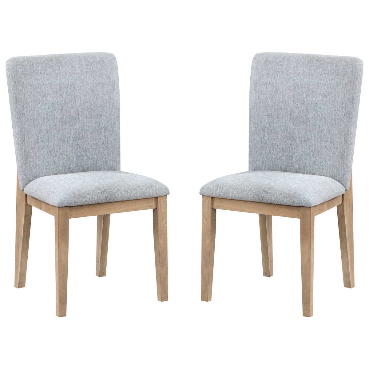 Caspian - Linen And Oak Finish Dining Chair (Set of 2) - Gray