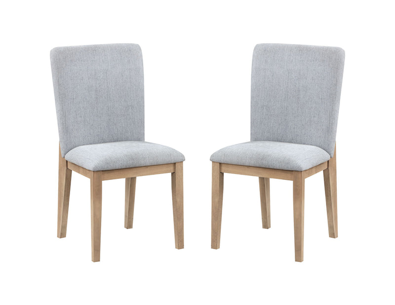 Caspian - Linen And Oak Finish Dining Chair (Set of 2) - Gray