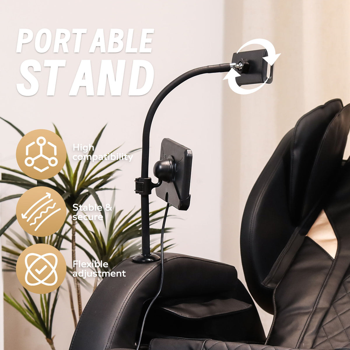 Automatic Massage Chair Recliner With Zero Gravity And Full Body Air Pressure - Black