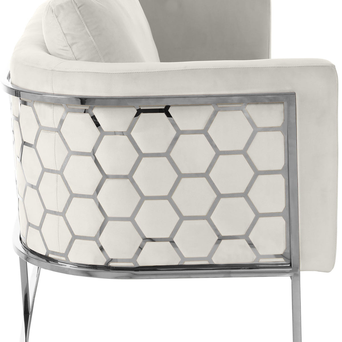 Casa - Loveseat with Chrome Legs