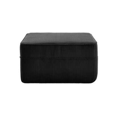 Martha Ottoman - Black Corduroy