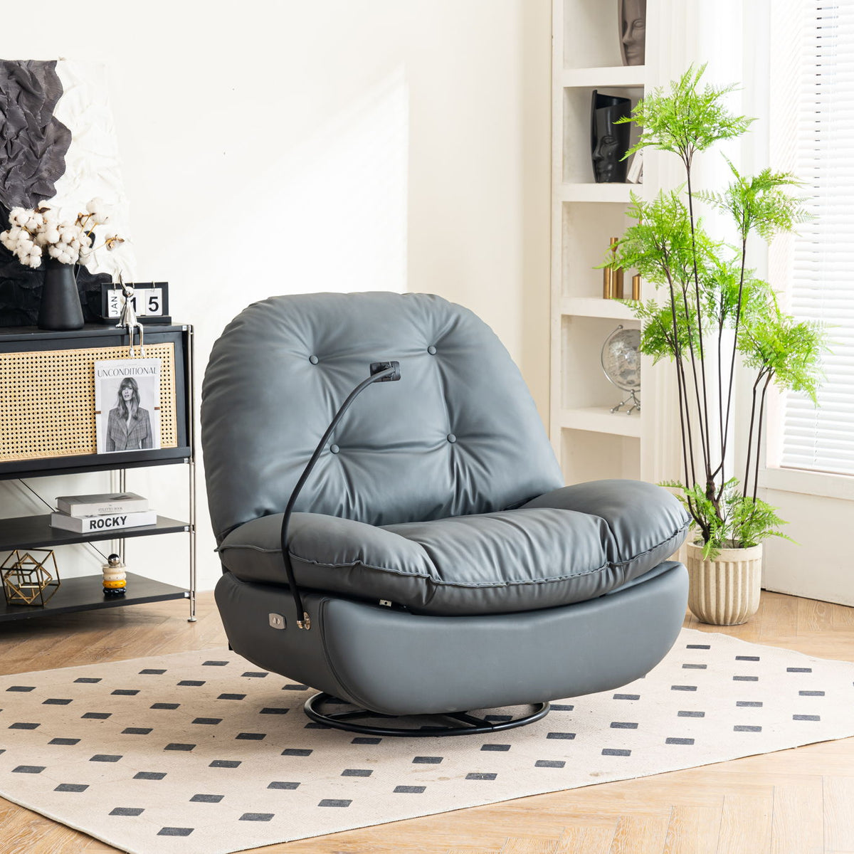 Power Recliner Swivel Glider USB Charger With Bluetooth Music Player, Sleep, Working, Game And Leisure