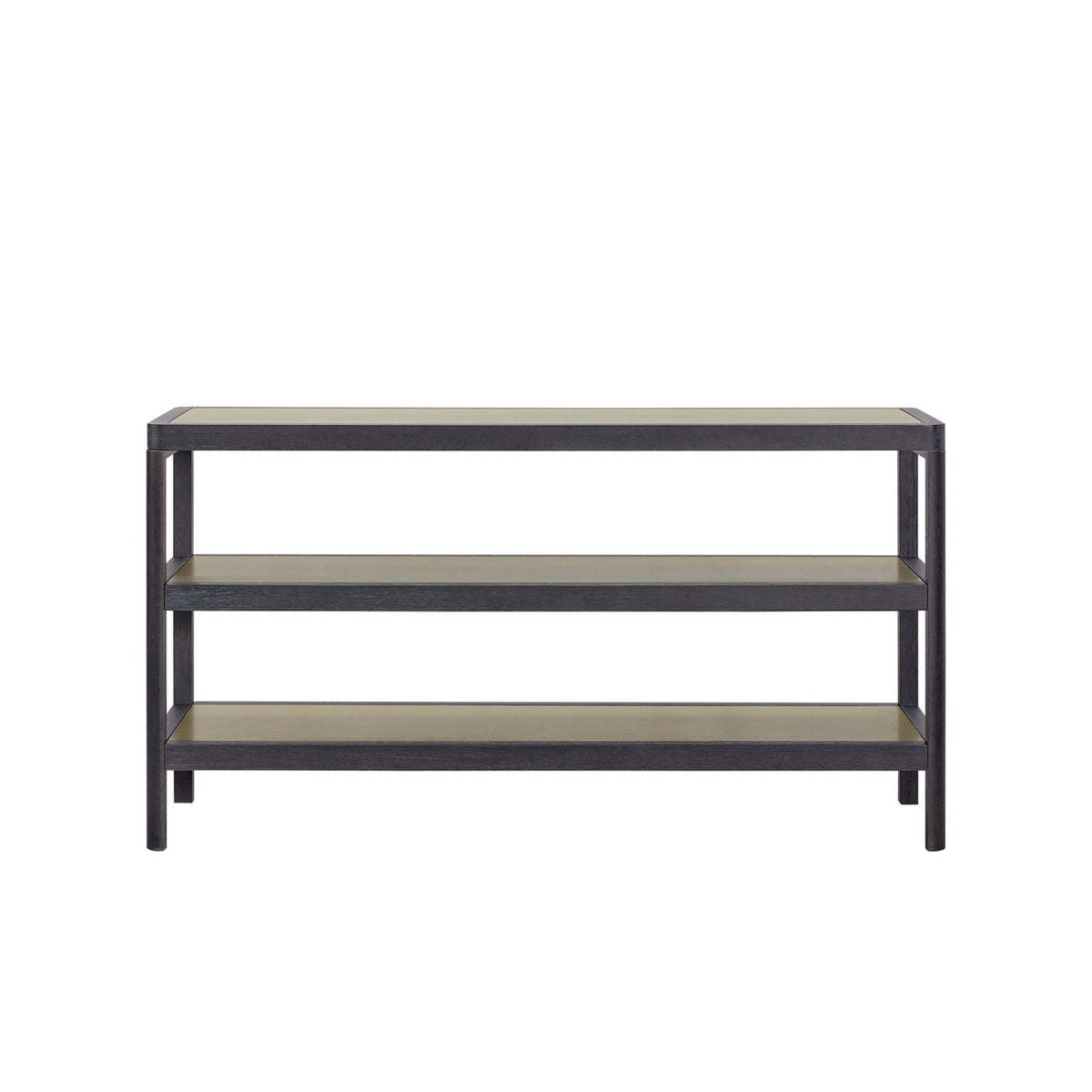 Console Table With Metal Insets - Black