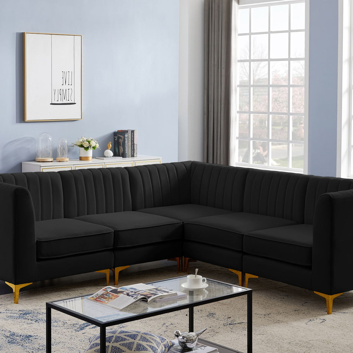 Alina - 5 Piece Modular Corner Sectional