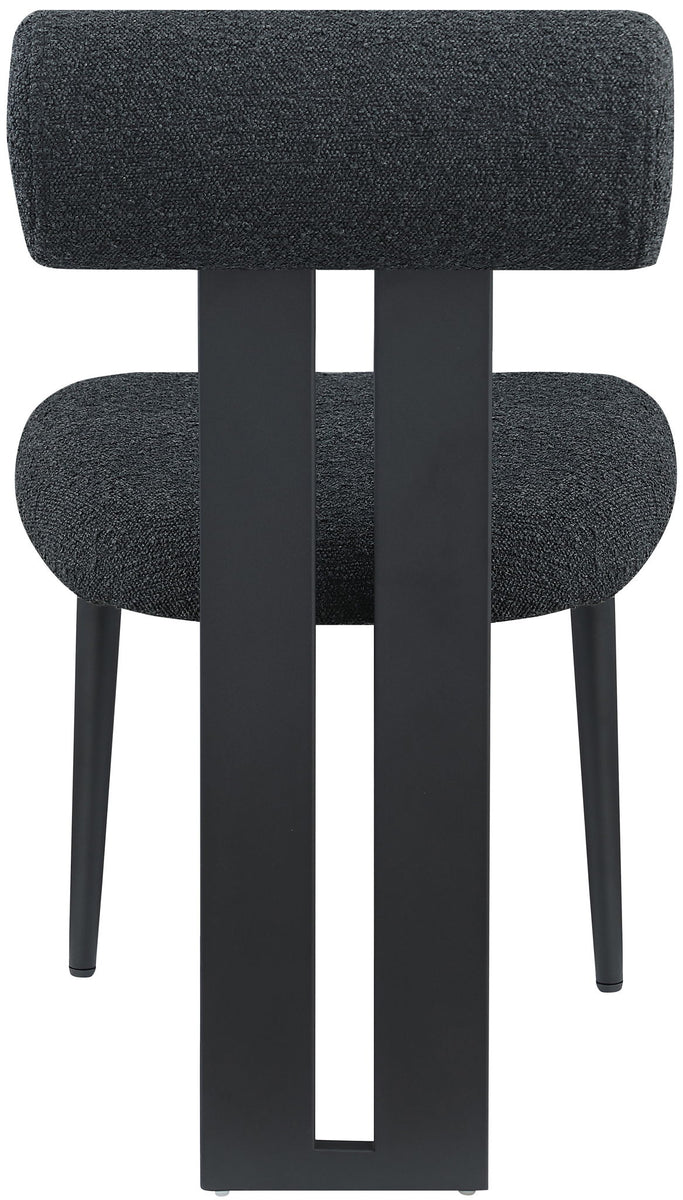 Dario - Boucle Dining Chair With Black Frame (Set of 2)