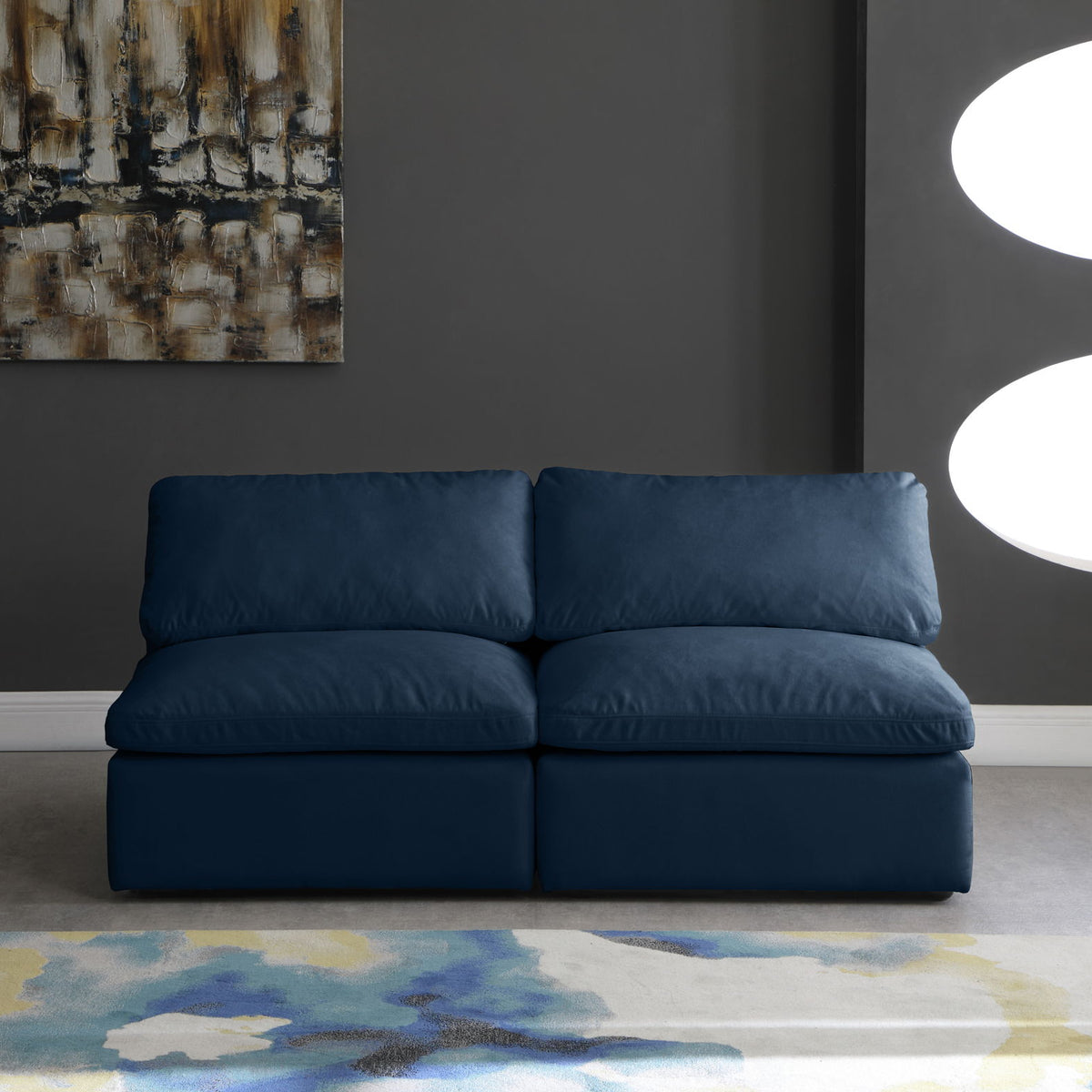 Plush - Modular Armless 2 Seat Sofa