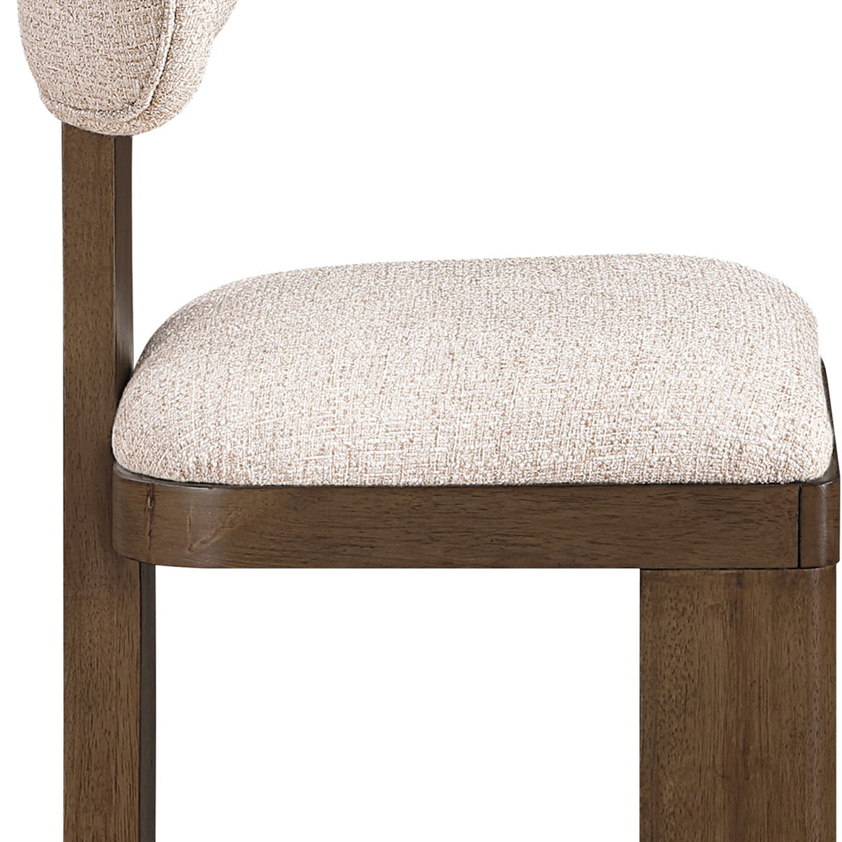 Timbra - Linen Textured Fabric Upholstered Dining Chair (Set of 2) - Walnut Base