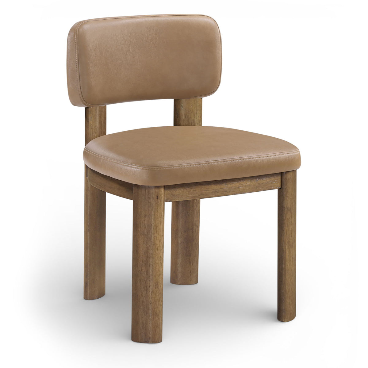 Paloma - Vegan Leather Upholstered Dining Chair (Set of 2) - Brown Frame