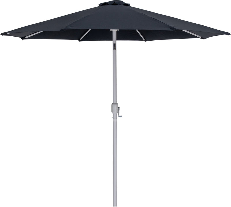 Fiji - Aluminum Patio Umbrella With Round Teak And White Base