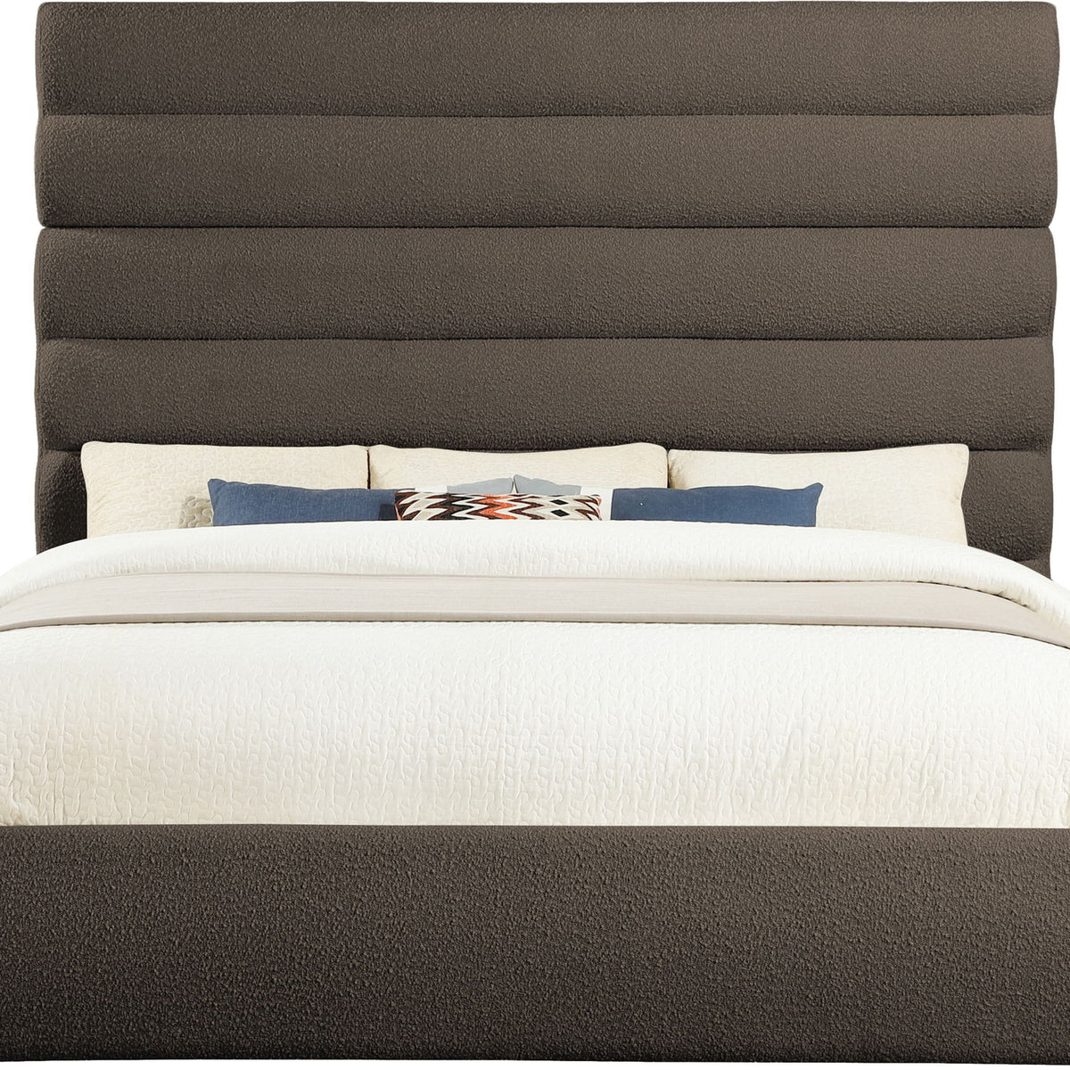 Adam - Boucle Fabric Bed With 70.5" Headboard