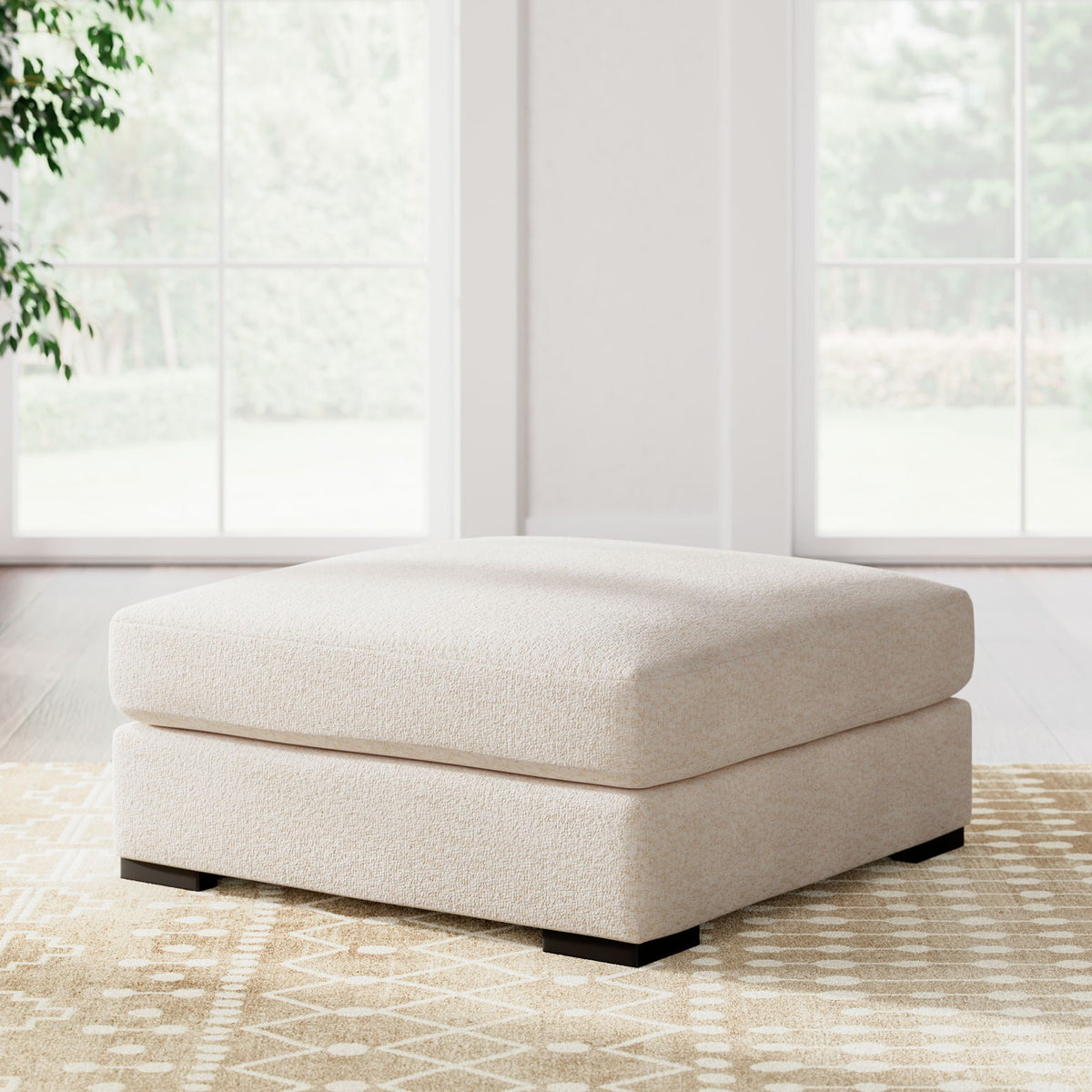Donelson Creek - Vanilla - Oversized Accent Ottoman