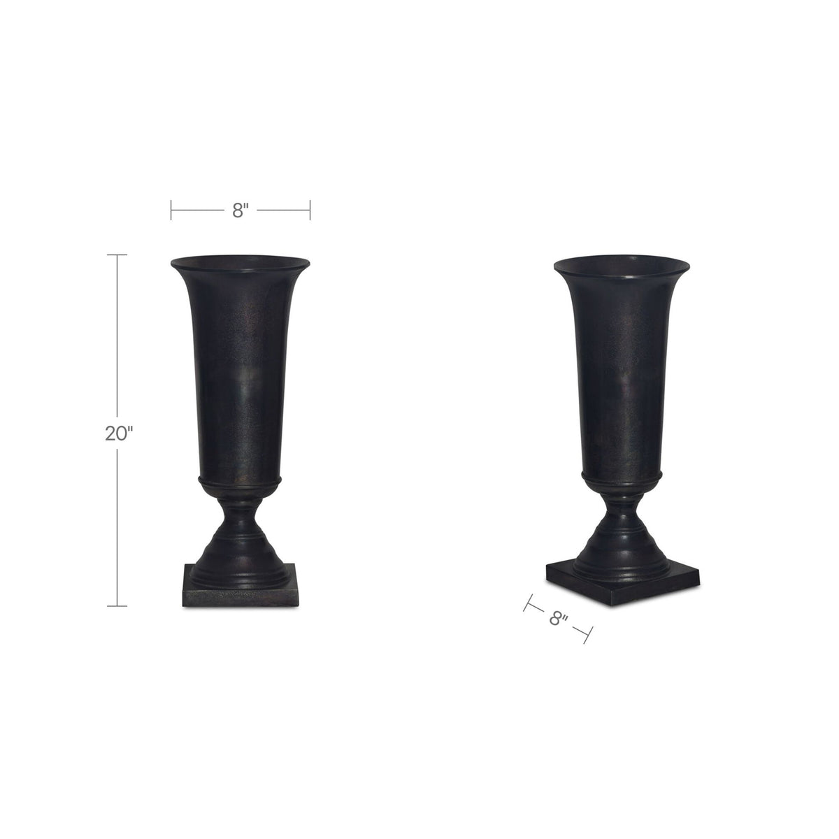 Cassia - Cast Aluminum Vase - Black